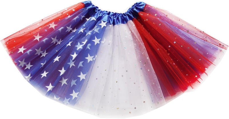 WINROLA Girls Stars Sequins Tutu Skirt Princess Ballet Dance Tutu Dress 3 Layered Halloween Christmas Tutu - Image 1